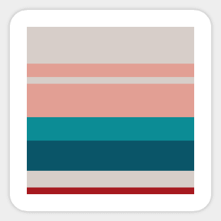 An incomparable mix of Blood (Animal), Pastel Pink, Pastel Gray, Dark Cyan and Petrol stripes. Sticker